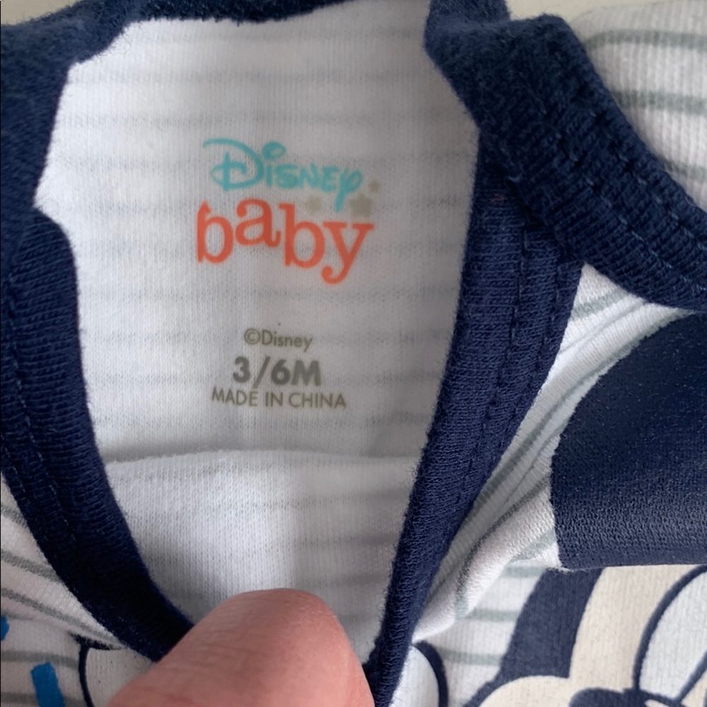 Disney Mickey Mouse Baby One Piece Set - Blue and White 3-6 Months - Picture 7 of 12